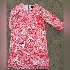 The Limited Coral and White Paisley Dress NWOT